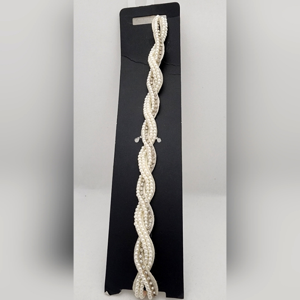 Pearl & Gems Ivory Twisted Headwrap